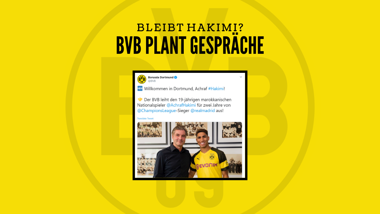 Bleibt Hakimi Beim BVB? – Borussia Dortmund Plant Gespräche - MEIN09.de ...