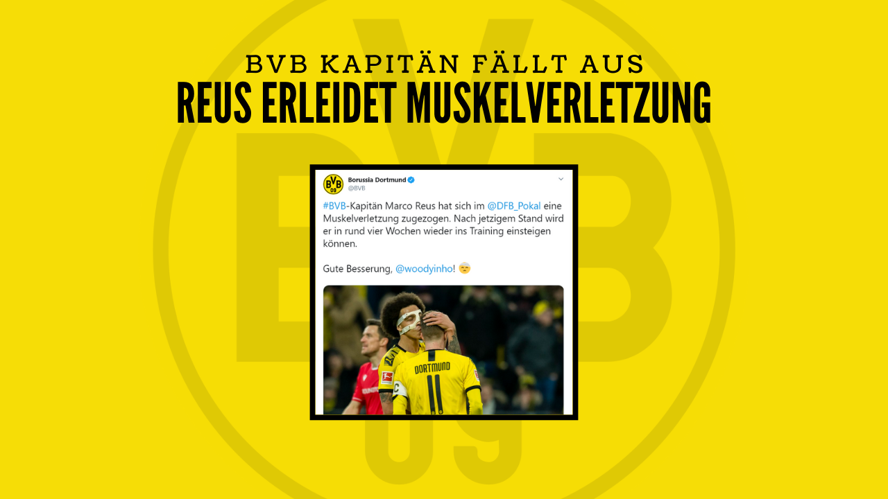 Schock für den BVB – Kapitän Reus ist verletzt