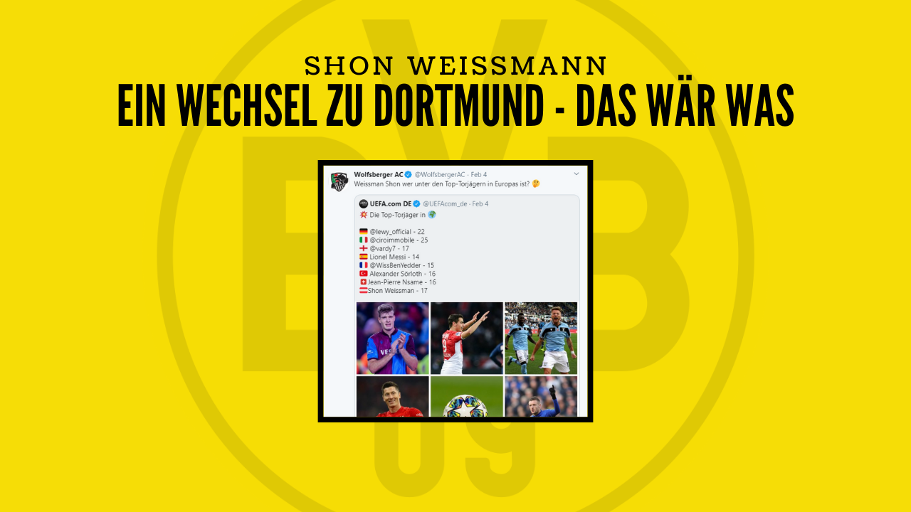 Top-Torjäger Shon Weissmann will nach Dortmund