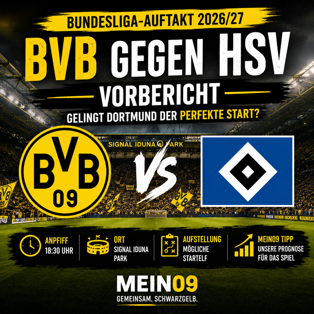 BVB gegen HSV – Vorbericht zum Bundesliga-Auftakt 2026/27
