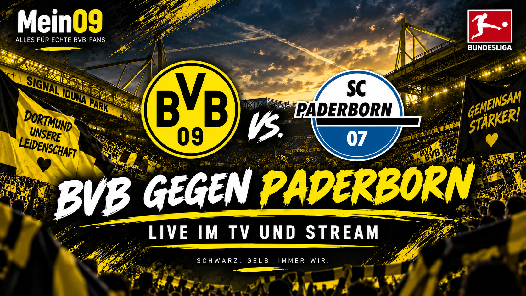 BVB gegen Paderborn live im TV und Stream am 12. September 2026