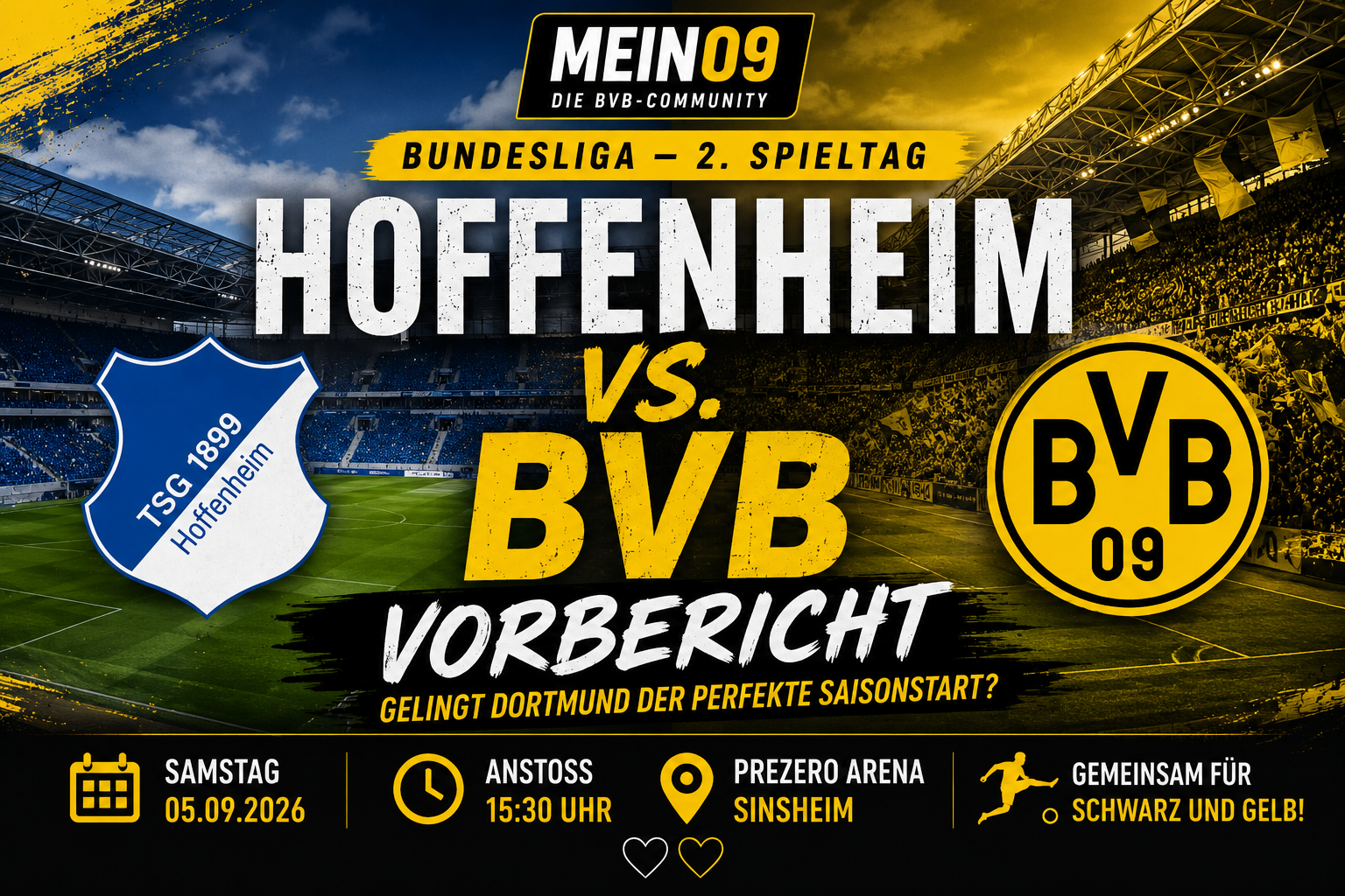 Hoffenheim gegen BVB – Vorbericht zum Bundesliga-Spiel am 5. September 2026