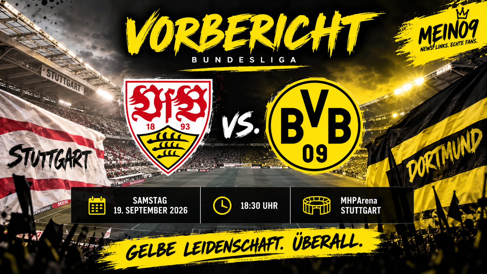 VfB Stuttgart gegen BVB – Vorbericht zum Bundesliga-Spiel am 19. September 2026