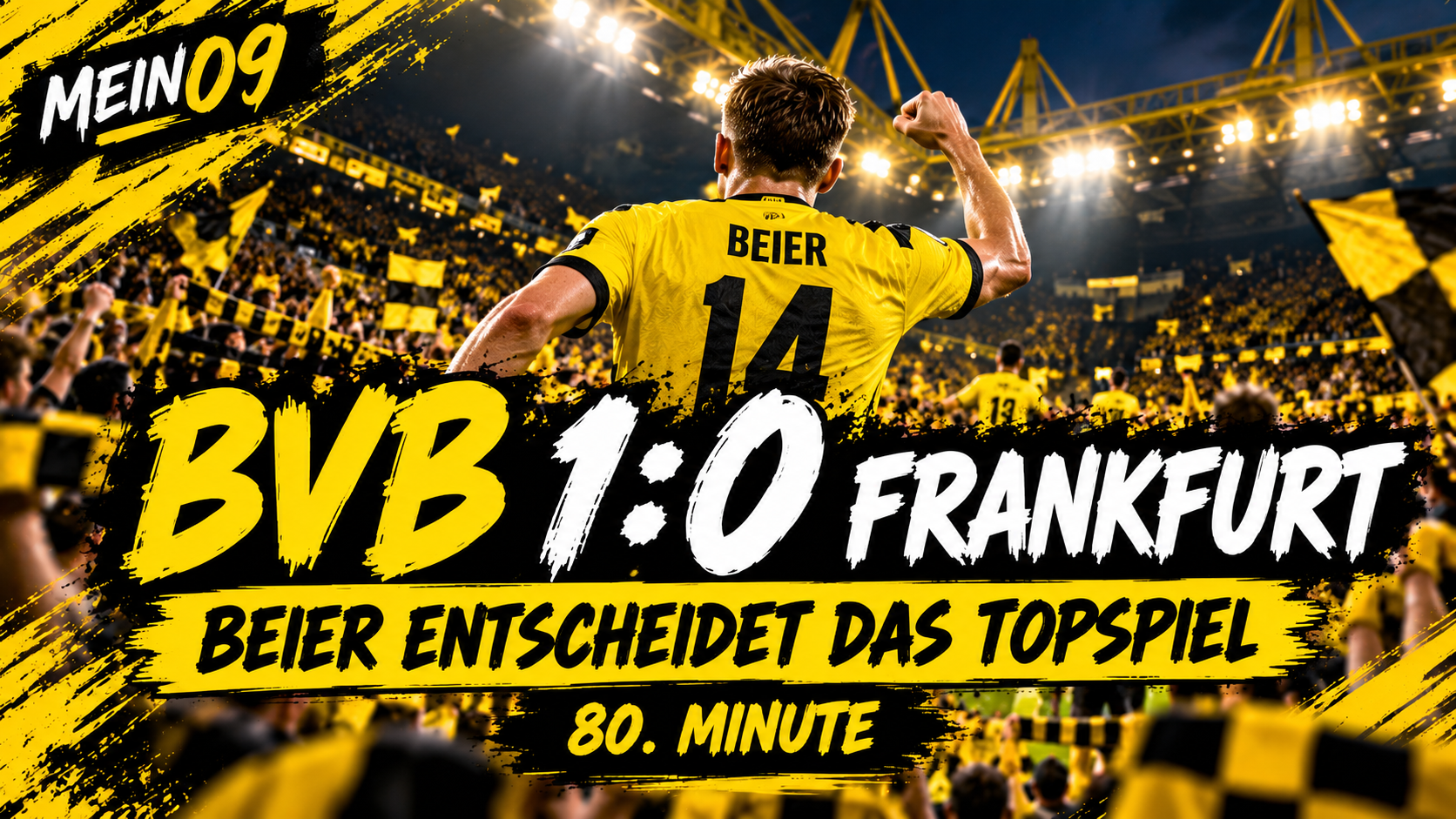 Borussia Dortmund gegen Eintracht Frankfurt 1:0 – Maximilian Beier erzielt in der 80. Minute den Siegtreffer