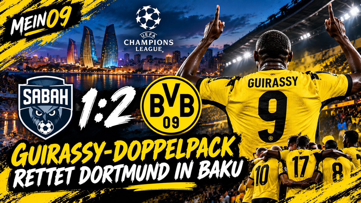 Sabah FC gegen Borussia Dortmund 1:2 – MEIN09-Spielbericht zum Guirassy-Doppelpack in Baku
